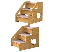 Dog Stairs - Pet Stairs with Comfortable Navigation | Bed Stairs for Dogs with Non-Slip Stability | Bed Steps Help Pets with Bed Rise and Support Older Pets with the G