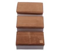 Dog Stairs Small Dogs Foldable 3 Tiers Steps Anti Slip Large Capacity Storing Space High Bed Couch Brown