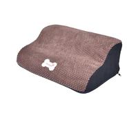 Dog Stairs Two Steps Puppy Ramp Pet Steps Non-Slip Surface Washable Velvet Cover Gentle for Small Dogs Bedroom, Coffee