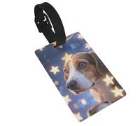 Dog Star Luggage Tags for Suitcases, PVC Suitcase Tag with Secure Strap Suitcase Identifier with Privacy Name Card for Travel Bag Tags Personalized Baggage Tag for Women Men
