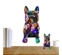 Dog Statues Home Decor - French Bulldog Graffiti Desktop Statue | Resin Figure for Crafts & Home Decor, Desk & Shelf Accessory, Living Room