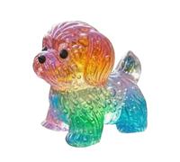 Dog Statues Home Decoration - Rainbow Colour Gradient Resin Modern Art, Cute Animal Figures Desk Decoration | For Outdoor Table Indoor Garden Bedroom Office Lawn Christmas Birthday Easter Celebration