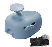 Dog Steam Brush | Electric Rechargeable Self-Cleaning Supplies | Steamer Hair Comb Pet Groomer - for Long Short Haired Kitten Indoor Home Travel Hair Removal Cleaning
