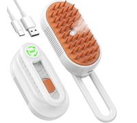 Dog Steam Brush for Shedding, 5 in 1 Cat Steamy Brushs Cleanser with Foldable Handle, Pet Spa Brush for Cats, Spritz Defur Comb for Pets, Steam Brushs for Cats and dogs, Pet Spray Hair Removal Comb