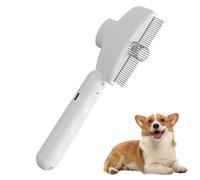 Dog Steam Brush,Pet Steam Brush For Cats And Dogs | Animal Release Button Design With Light And Rechargeable Tank For Indoor Outdoor Home Travel