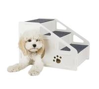 Dog Steps - 16.54 Inch Non-Slip Pet Stairs with 4 Steps, Ladder for Puppies, Small, Medium, Large Dogs and Cats, Indoor Use for Beds, Couches, Play Areas, and Living Room