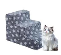 Dog Steps - 3-Tier Soft Climbing Stairs with Removable and Washable Cover Designed for Small Dogs and Cats | Non-Slip Pet Ladder Ramp for Reaching Bed, Chair, Sofa, Couch, Window Sills, Indoor
