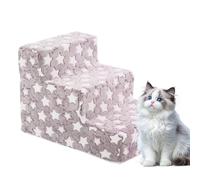 Dog Steps - 3-Tier Soft Climbing Stairs with Removable and Washable Cover Designed for Small Dogs and Cats Non-Slip Pet Ladder Ramp for Reaching Bed, Chair, Sofa, Couch, Window Sills, Indoor