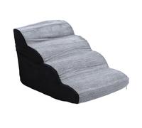 Dog Steps, Dog Stairs 3D Sponge 4 Ladder Dog Ramp for Sofa Bed Non Slip Cat Steps Removable Cover Pet Ramp for Small to Medium Dogs and Cats