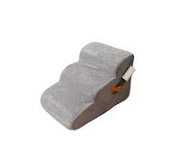 Dog Steps for Bed, 3/4 Step High Density Foam Small Dog Stairs with Washable Cover & Non-Slip Base, Pet Stairs Ramp Puppy Ladder, Cat Gentle Slope for Sofa/Car (Gray-S-3 steps)