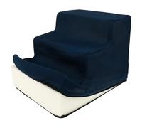 Dog Steps for Bed 3-Step High Density Foam Dog Stairs for Small Dogs Cats Non-Slip Pet Steps with Detachable Cover Pet Ramp Ladder for Sofa Low Bed Couch 39x35x27cm