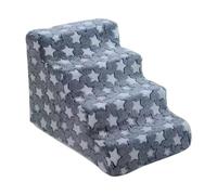 Dog Steps for Bed - 4 Steps - Dog Stairs with Removable Cover and Non-Slip Base | Removable Household Kitten Ramp for Puppies Cats Living Room Bedroom Learning Window Trap Sofa Bed