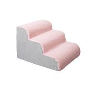Dog Steps For Bed - Joint Support Foam Ramp For Senior Pets Cats, Soft Corduroy Grey Aesthetic Non Slip Design, 40-72cm Height,700g To 1600g Weight, High Density Sponge Fibre For Sofa,SUV