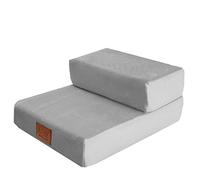dog steps， Pet stairway 2 Steps Small Stairs For Puppies, Removable And Washable Sofa Stool For, 48×40×20cm(GRAY)