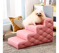 Dog Steps Stairs for Bed, 4-Step Animal Ramp Bed Ladder For Small Medium Large Dogs Cats Puppy Doggie Older Pets, Sponge Padded And Wood Frame(#1,80x40x48cm)
