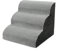 Dog Steps Stairs for Bed, Non Slip Pet Ramp,Washable Lightweight with High Density Expand Immediately Foam,Extra Wide Deep Dog Steps for High Beds And Couch(L)