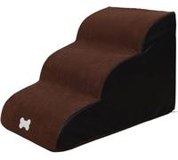Dog Steps Stairs for Bed, Non-Slip Pet Stairs,Dog Ramp for Bed,Soft Sponge Dog Ladder,Removable Washable Cover, Ideal for Older Injured Small Dog Cat(3 layers coffee)