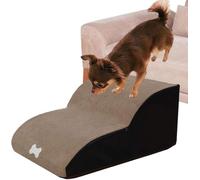 Dog Steps Stairs for Bed, Soft Foam Non-Skid Pet Step Ladder, 2-Layer/3-Layer Easy-Step Dog Cats Stairs Ramp Sofa Bed Couches Ladder for Small Or Older Dog, Washable Cover(Beige,2 Layer)