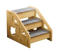 Dog Steps, Three-Step Ladder Design And Non-Slip Surfaces, 39.5x29x34.2cm, High Couch Puppy Ladder, Pet Steps, Sturdy Wooden Construction, For Indoor And Outdoor Use In Apartments, Balconies, Terraces