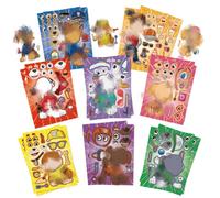 Dog Stickers for Boys Girl- 16 Sheet Art Craft Make a Face DIY Stickers for Kids Make Your Own Personalized Sticker for Birthday Party Supplies Favors Bag Stuffing Gift Pinata Fillers Lucky Dip Prizes