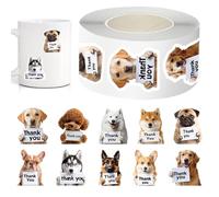 Dog Stickers for Kids, Roll Aesthetic Thank You Decal - Animal Water Bottle Stickers for - for Children Boys Girls Teens Adults Students Teachers Classroom Preschool Elementary