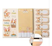 Dog Sticky Notes Set, 440 Sheets Funny Cute Sticky Notes Dog Post It Notes, Novelty Self Adhesive Sticky Notes Cute Cartoon Pastel Memo Set for Children Home Office School Page Marker for Student