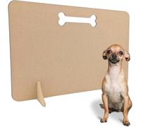 Dog Stopper Gate - Freestanding Wooden Pet Barrier in Black or Plain | No-Drill Indoor Dog Gate for Stairs,Hallways & Doorways | Lightweight,Portable (Plain, 40cm X 60cm)