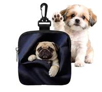 Dog Storage Bag - Portable 5.51 Inch Puppy Snack Bag, Polyester Training Prize Container, Lightweight Food Pocket with Secure Clip Design | Us