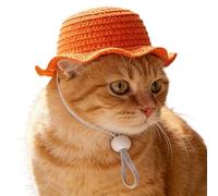 Dog Straw Hat,Straw Breathable Novelty Funny Apparel | Puppy Party Hat | for Summer Holiday Halloween Birthday Party Garden Outdoor Daily Home