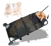 Dog Stretcher for Large Dogs with Noiseless Wheels, Emergency Pet Carrier for Veterinary Rescue