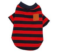 Dog Striped Shirt - Soft Comfortable Polyester Cotton, Classic Casual Pattern, Two Legged Pullover Design, Elastic Leg Openings, Easy On Off for Dogs Cats, Medium (type 4)
