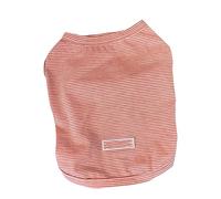 Dog Striped T Shirt,Soft Cotton Small Dog T Shirt, Fashionable Comfortable Small Dog Clothing Pet Vest for Bichon Frise Schnauzer Spring Summer (Red Striped Vest M)