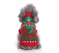 Dog Stripes Sweaters Winter Knitting Pet Sweater for Medium Large Dogs Christmas Elk Dog Clothes Labrador Pullovers Costume