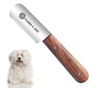 Dog Stripping Knives 3in Grooming Tools - Natural Wood 3 Pack
