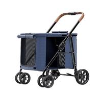 Dog Stroller Convenient And Convenient Dog Stroller For Pets, Foldable And Lightweight Material, Big Dogs And Cats Cat Stroller(Blue)