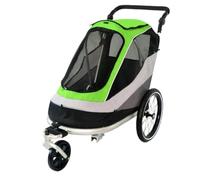 Dog Stroller Convenient and Simple Pet Stroller Dog Stroller Foldable Lightweight Material Cat and Dog Medium and Large Cat Stroller(Green)