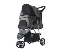 Dog Stroller Convenient Pet Stroller Three-Wheel Dog Stroller Foldable Pet Kitten Puppy Stroller Small Dog Puppy Stroller Cat Stroller(G)