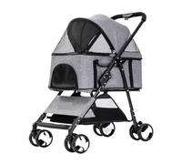 Dog Stroller Detached Pet Outing Stroller Teddy Puppy Stroller Small Cat Stroller Foldable Lightweight Dog Stroller Cat Stroller(G)