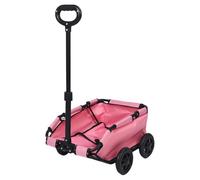 Dog Stroller, Dog Cart Pet Strollers with 4 Wheels, Handle, Portable Lightweight Travel Folding Jogging Pullable Pet Wagon for Small Dogs Cats Carriage (PinkPink)