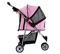 Dog Stroller Dog Stroller Carrier Strolling Cart Dog Strollers for Medium Dogs/Cats Luxury Dog Pram StrollerPet Stroller with Large Storage Basket Easy