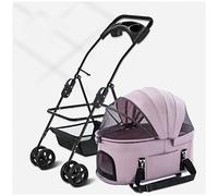 Dog Stroller Dog Stroller for Medium Dogs Carriage Stroller for Cats/Dogs Pet/Cat/Dog Strollers Pram Premium Pushchair Detachable Carrier Trolley with Cup