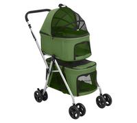 2-Layers Folding Dog Stroller 83x48x97 cm Oxford Fabric Multi Colours vidaXL