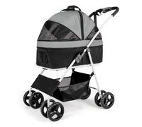 Dog Stroller Fashionable Pet Dog Stroller, Cat Separate Stroller, Foldable Dog Stroller, Puppy Outdoor Breathable Stroller Cat Stroller(Black)
