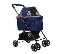 Dog Stroller, Foldable Pet Stroller for Small Medium Dog Cats,Puppy Buggy Pushchair Pram Travel Carriers, Up to 15kg