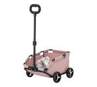 Dog Stroller - Folding Dog Stroller, Lightweight Folding Pet Stroller, Rolling Cat and Dog Carrier | Four-Wheel Dog Cart, Travel-Friendly Trolley for Travel Walking, Shopping, and Playing