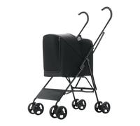 Dog Stroller Folding Pet Stroller For Walking Dogs And Cats When Going Out, Small Pet Stroller, All-in-one, Quick Collection Cat Stroller(Black)