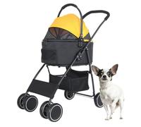 Dog Stroller for Medium Dogs, Pet Stroller Folding Travel Trolley Carrier Separated Dog Strollers for Small Dogs / 2 Cats Dogs, Dog Pram Pushchair with Carry Handle