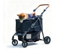 Dog Stroller for Small and Medium Dogs Foldable Pet Strollers for Puppy Cat Cart Up to 50lbs with All Terrain 4 Wheels Adjustable Handle Canopy Sun Shades Storage Organizer(Single)