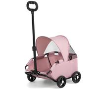 Dog Stroller for Small Dogs, Portable Folding Pet Pushchair with Awning, Rolling Carrier for Outdoor Use