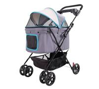 Dog Stroller Lightweight Pet Stroller Pet Supplies Travel Dog and Cat Stroller Foldable Outdoor Travel Dog and Cat Stroller Cat Stroller(G)